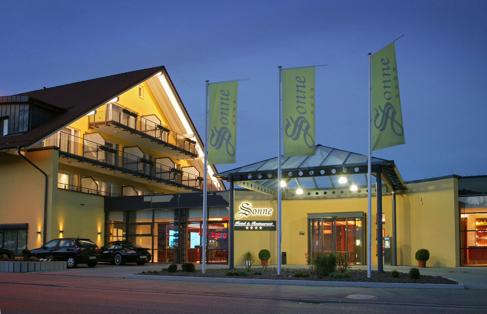 Aussenaufnahme bei Nacht - Hotel Sonne, Rudersberg/schlechtbach