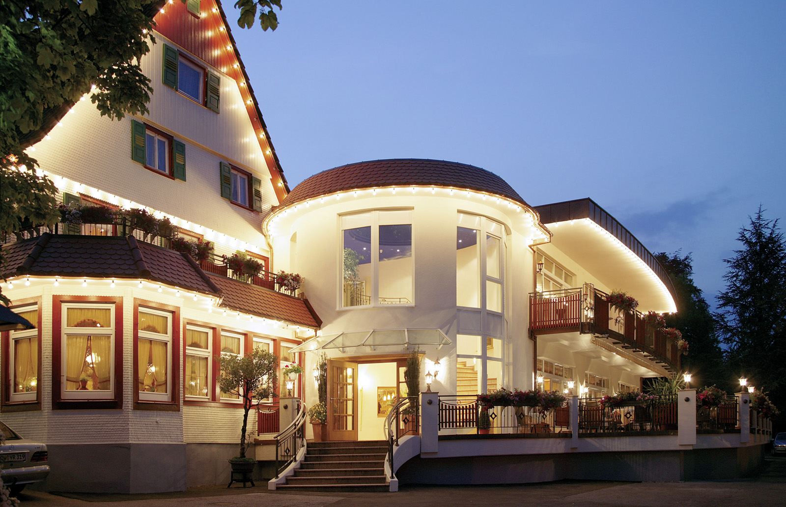 Aussenaufnahme bei Nacht - Hotel Ochsen, Höfen