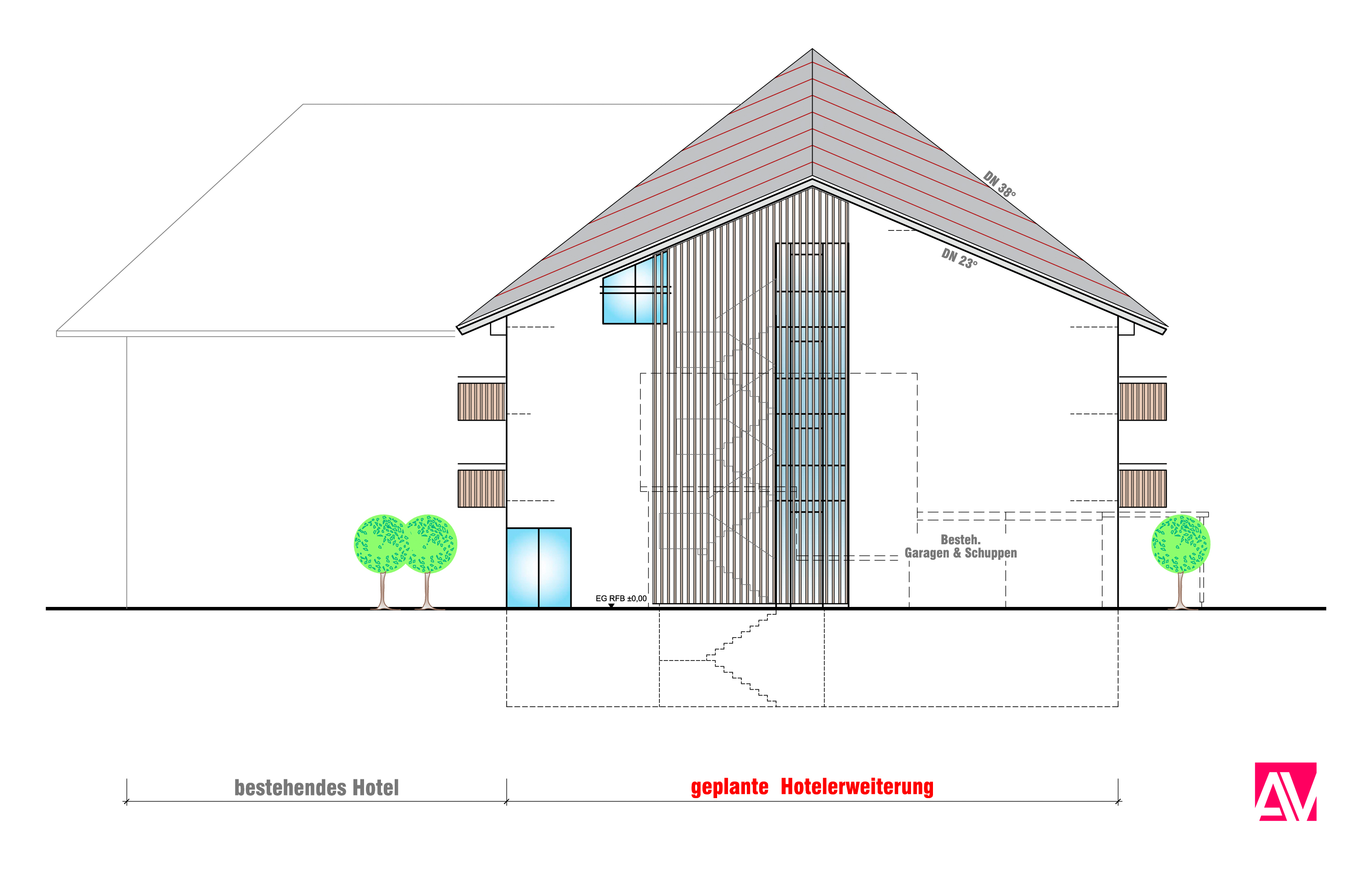 Ansicht Hotel Dreikönige - Nord